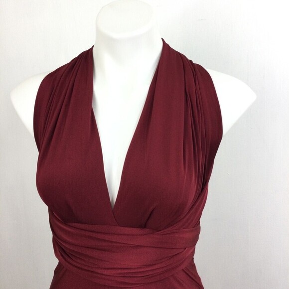 LULU’S Coveted Curated collected Always Stunning Convertible Burgundy Maxi Dress - Picture 2 of 9